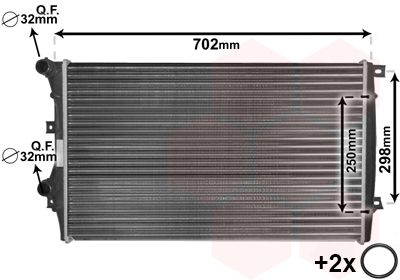 VAN WEZEL radiatorius, variklio aušinimas 58012206
